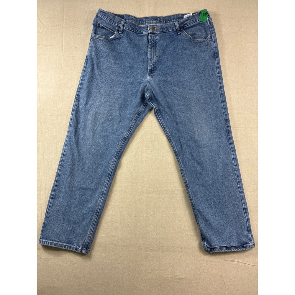 Wrangler Premium Quality‎ Mens Jeans Blue Denim Straight Leg Waist 42 Inseam 30